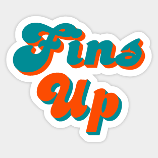 Fins Up Sticker